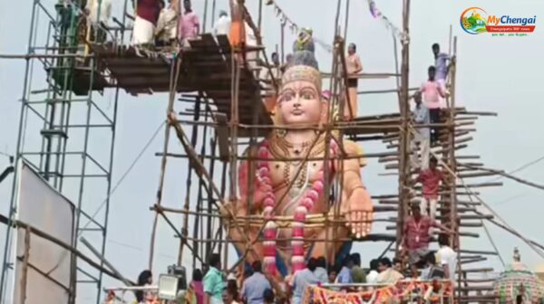36 அடி உயர ஐயப்பன் சிலை - உத்திரமேரூரில் பிரதிஷ்டை
