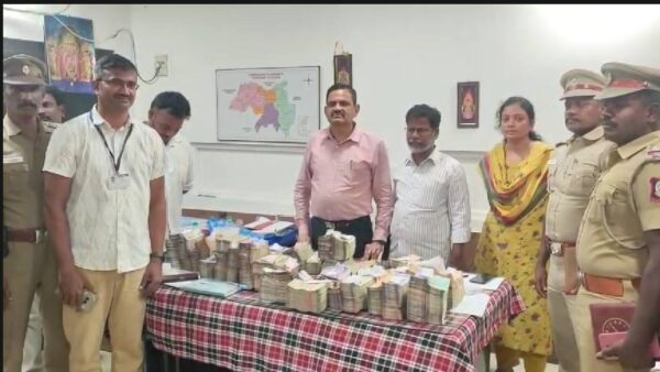 தாம்பரத்தில் கட்டுக்கட்டாக சிக்கிய பணம்... கொத்தாக சிக்கிய இருவர்!
