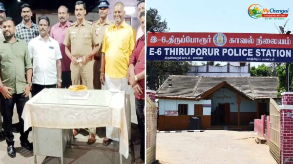 காவல் நிலையத்திற்கு பிறந்தநாள் - பொதுமக்கள் ஆச்சரியம்