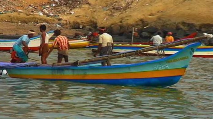 boat with fisher