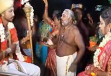 பல்லவ மன்னர் கால பாரம்பரியத்தை நினைவூட்டிய வித்தியாசமான திருமணம்!