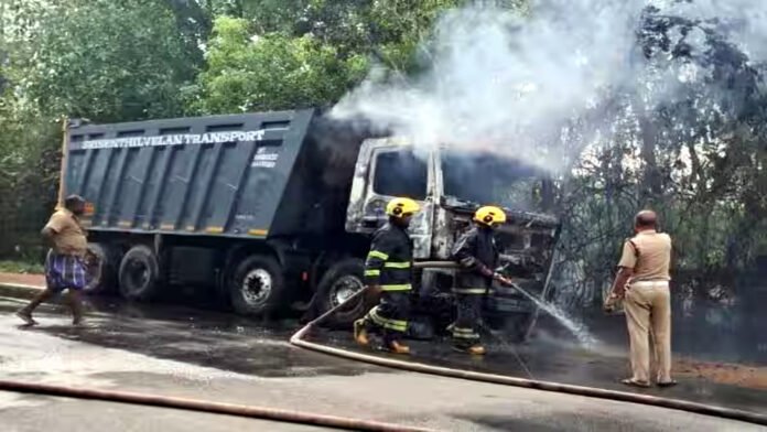 lorry fire