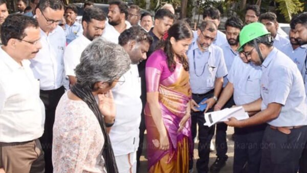 ஹூண்டாய் தீ விபத்து: அமைச்சர்கள் நேரில் ஆய்வு