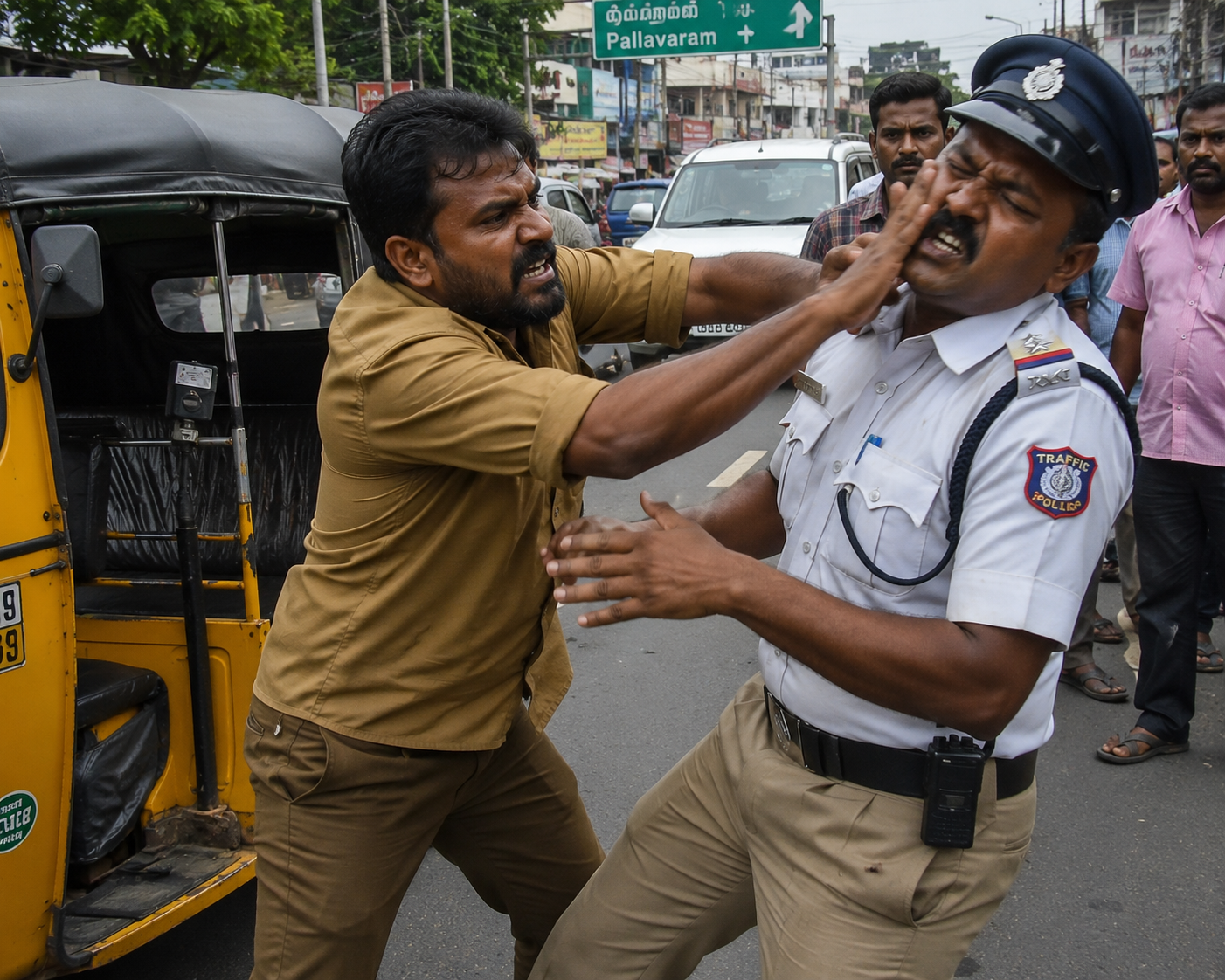 ஆய்வாளர் தாக்கப்பட்டார்… ஆட்டோ ஓட்டுநர் அரெஸ்ட்