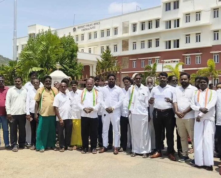 அமைச்சர் மீது அவதூறு....  காவல் கண்காணிப்பாளரிடம் காங்கிரஸ் மனு