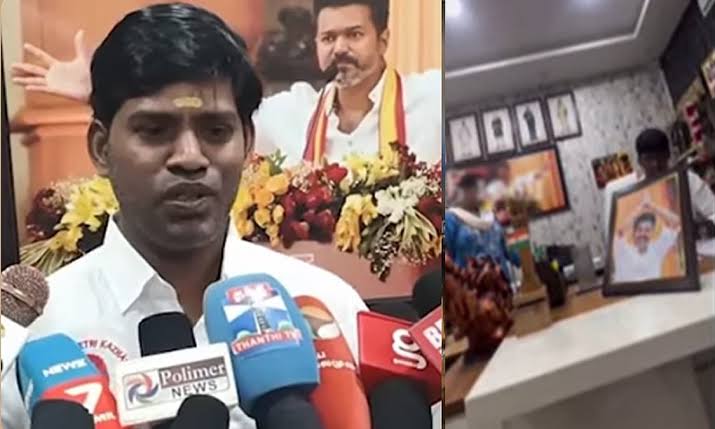 தவெகவிலிருந்து நீக்கப்பட்ட சில மணி நேரங்களில் அதிரடி: மிரட்டிப் பணம் பறித்த ஊராட்சி மன்ற தலைவர் வீராசாமி கைது!