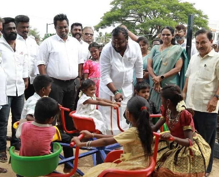 சித்தேரி தாங்கல் ஏரியில் நடைபாதை, பூங்கா: எம்எல்ஏ தொடங்கி வைத்தார்