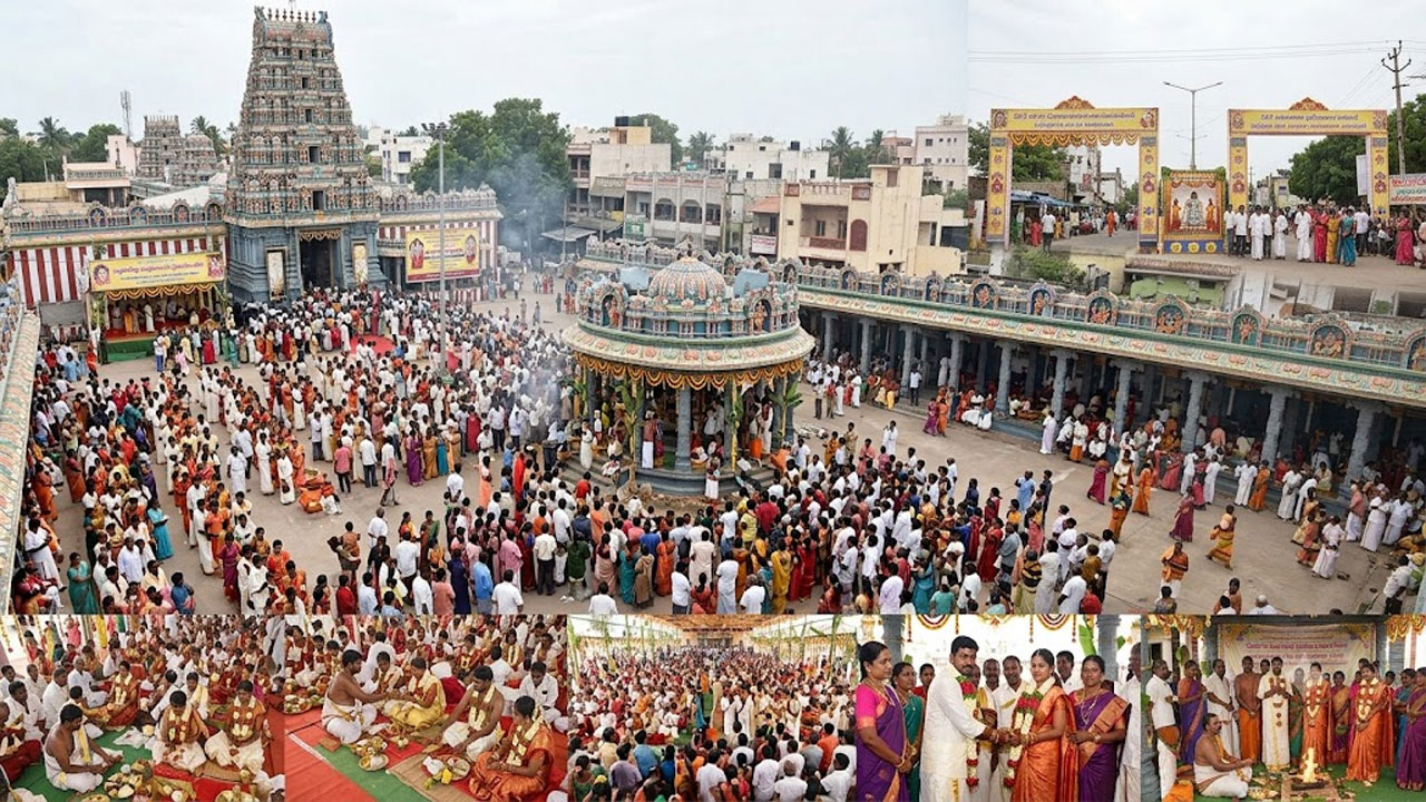திருப்போரூர் கோவிலில் 100-க்கும் மேற்பட்ட திருமணங்கள்: பக்தர்கள் திணறல்