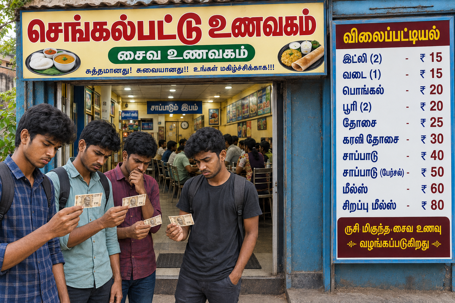 செங்கல்பட்டு புறநகர் உணவகங்களில் கிடுகிடு விலை உயர்வு! 🍛📈