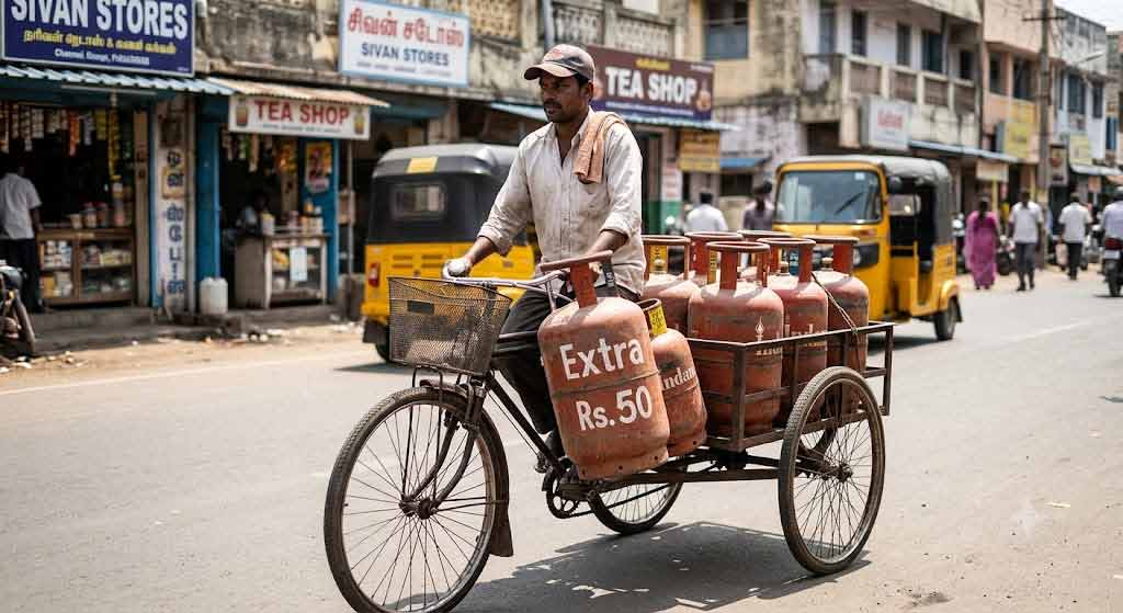 திருப்போரூரில் காஸ் சிலிண்டருக்கு கூடுதல் கட்டணம் வசூல்
