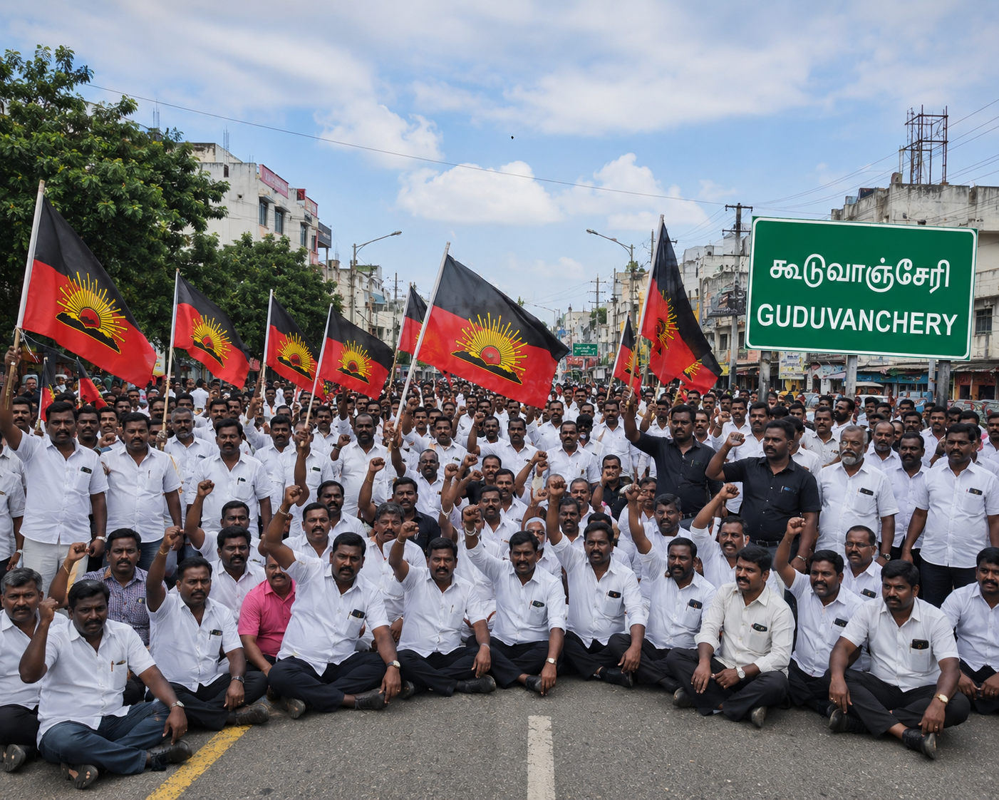 உதயநிதி கைது : மதுராந்தகம், கூடுவாஞ்சேரியில் திமுகவினர் மறியல், கைது