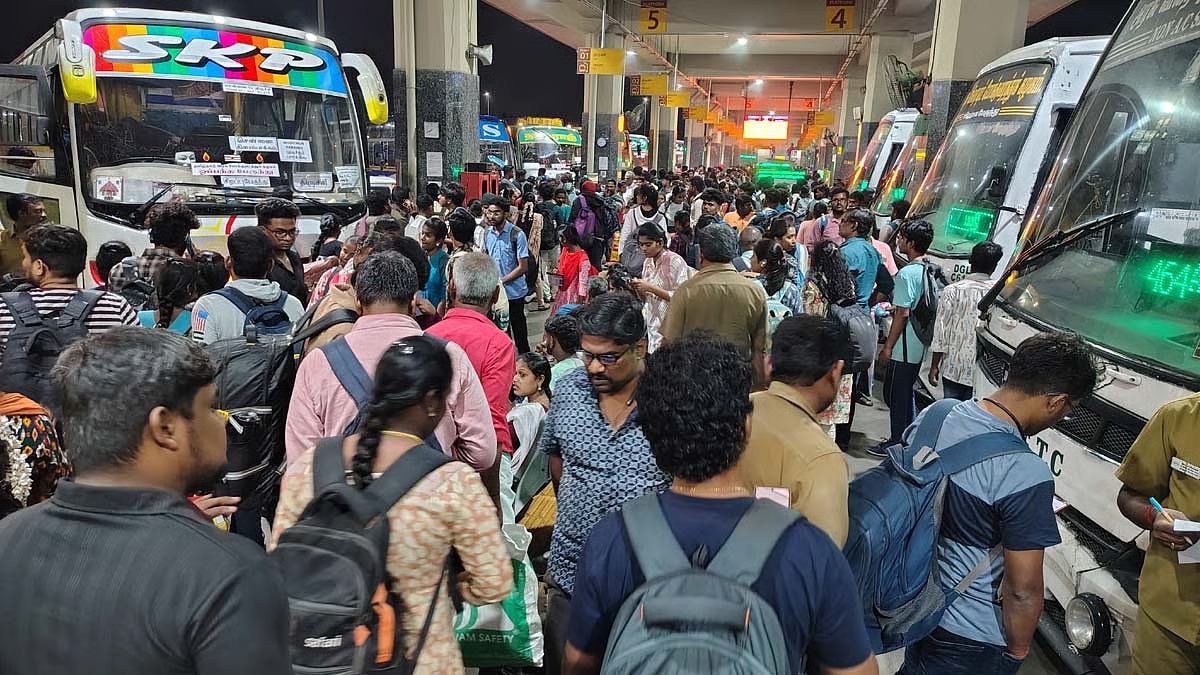 கிளாம்பாக்கம் பேருந்து நிலையத்தில் அலைமோதும் பயணிகள் கூட்டம்: 455 சிறப்பு பேருந்துகள் இயக்கம்!
