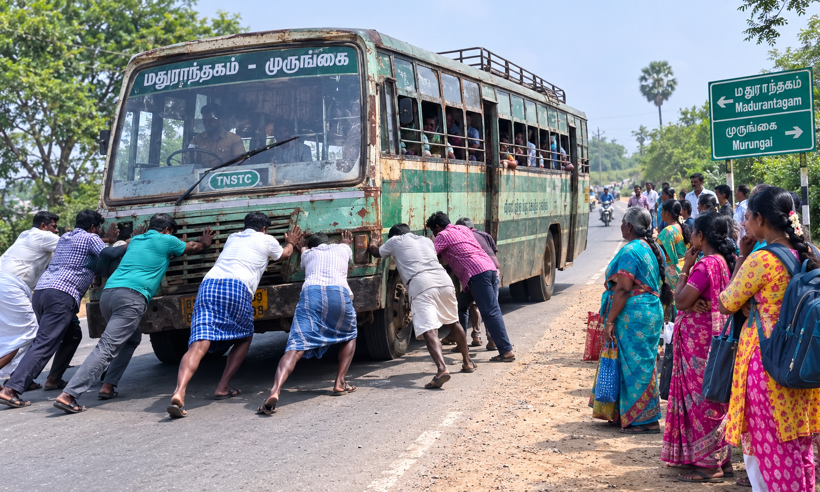 மதுராந்தகம்–முருங்கை வழித்தடத்தில் பழைய பேருந்து… பயணியர் அவதி