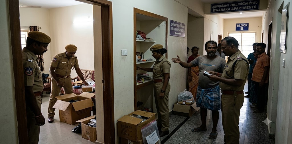அடுக்குமாடி குடியிருப்புகளில் அதிரடி சோதனை