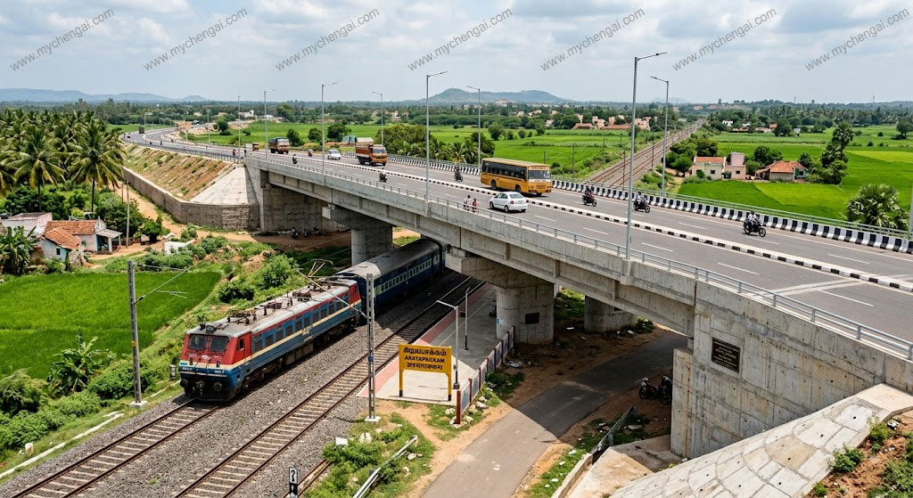 மதுராந்தகம் அருகே ரூ.41.50 கோடியில் ரயில்வே மேம்பாலம்