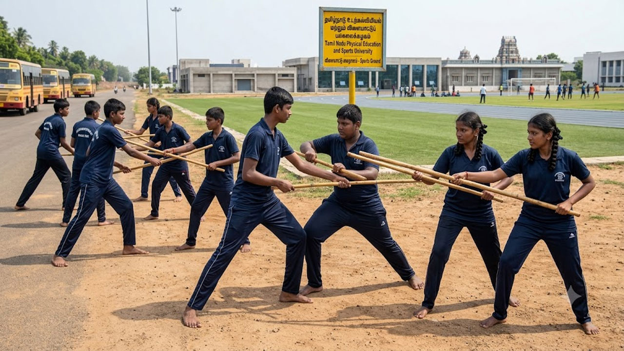 மேலக்கோட்டையூரில் மாநில அளவிலான சிலம்பம் போட்டி