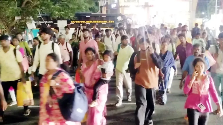 சென்னை திரும்பிய மக்கள் - கிளாம்பாக்கத்தில் கூட்ட நெரிசல்