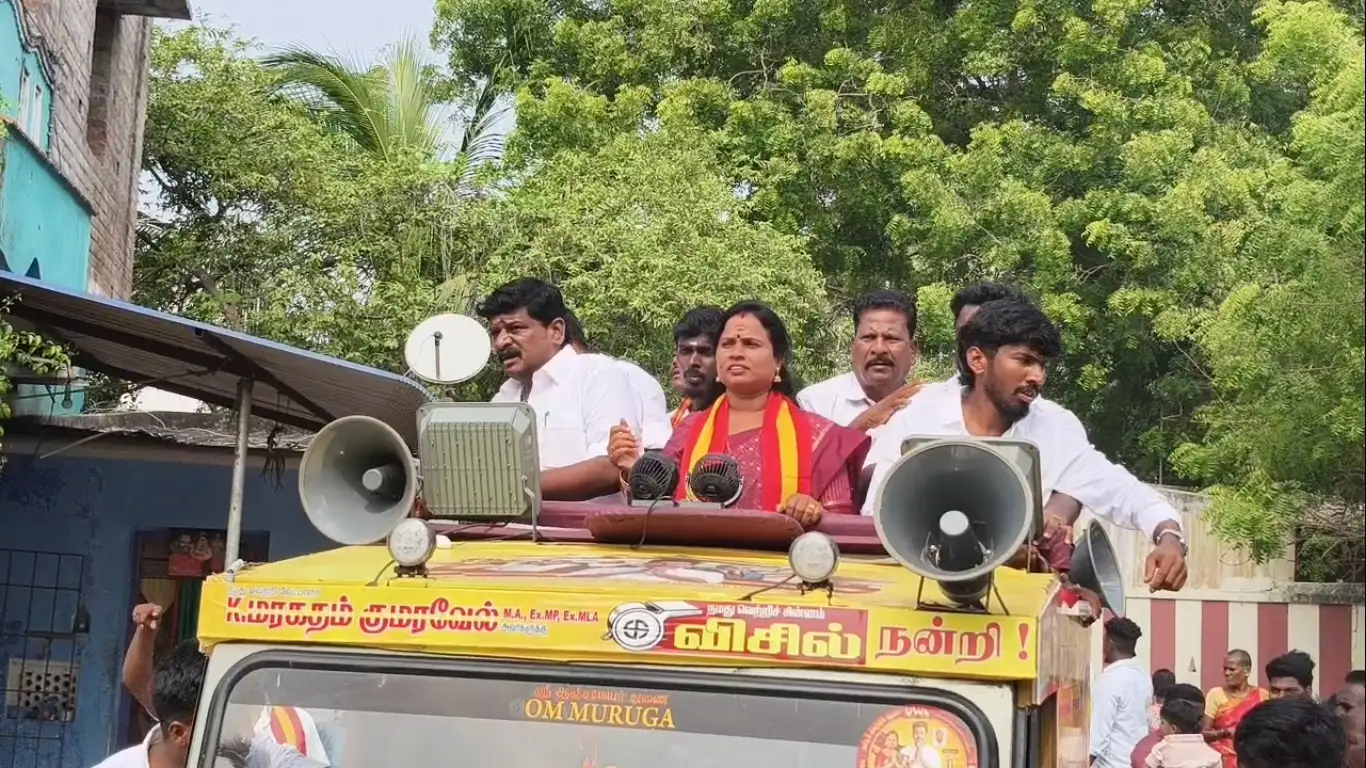 வெற்றிக்குப் பிறகு நன்றி விசிட்! – கிராமம் கிராமமாக வரவேற்கப்படும் மரகதம் குமரவேல்