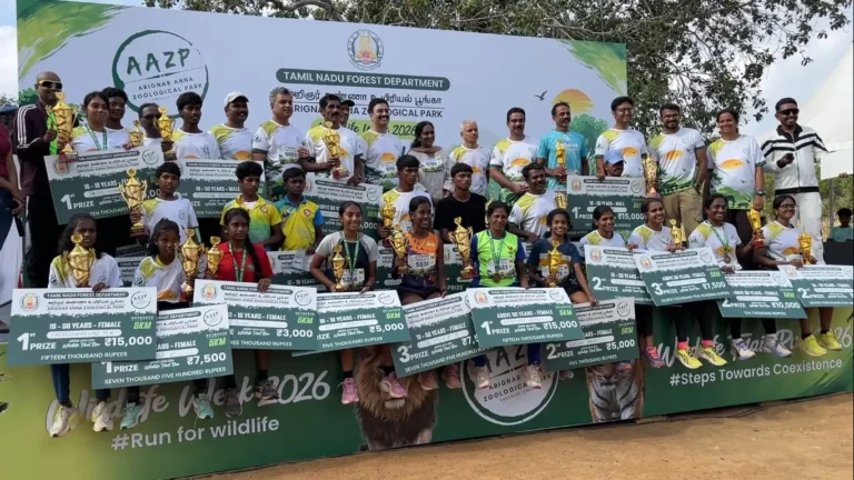 வண்டலூரில் வனவிலங்கு தட ஓட்டம் - ஆயிரம் பேர் பங்கேற்பு