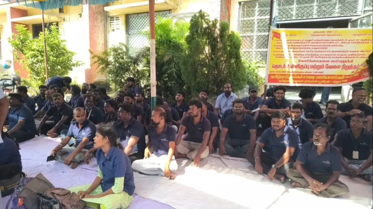 பரனூரில் 140 பேர் போராட்டம்! - 20 ஆண்டுகள் உழைத்தும் வேலை இல்லை?
